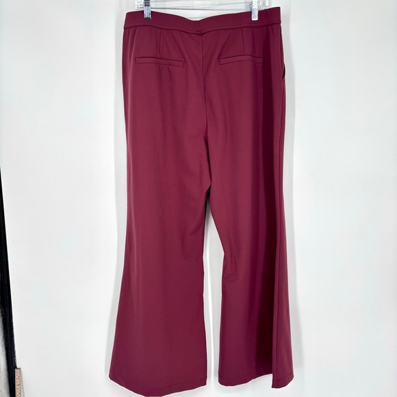 NWT Halara Flex High Waisted Work Flare Sz XL Regular‎ Fit Pleated Burgundy - Picture 8 of 13